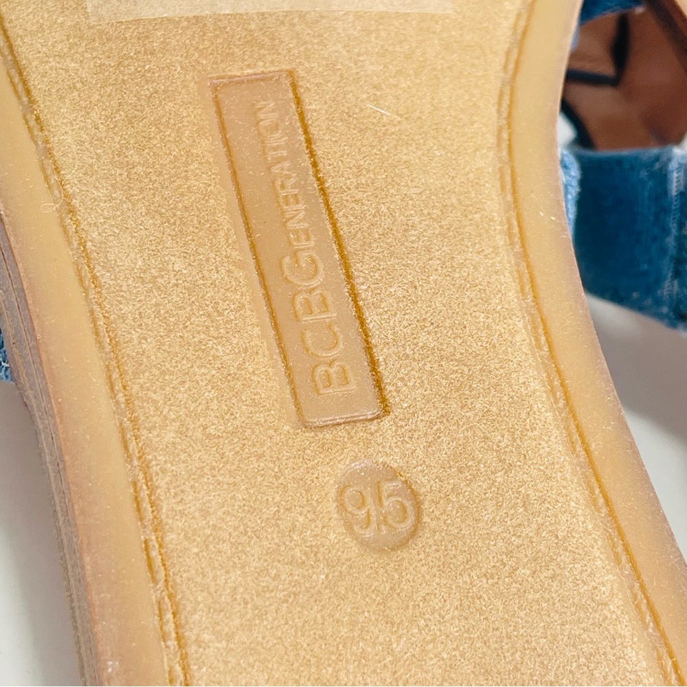 Bcbgeneration Meltem Open Toe Flat Sandals Denim … - image 6